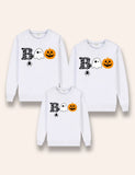 Halloween Smiley Pumpkin Boo Family Matching Sweatshirt