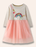 Robe en tulle brodée avec sac Rainbow Cross