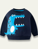 Crocodile Letter Printed Sweatshirt