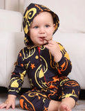 Halloween One-Piece Line Pumpkin Family Matching Pajamas