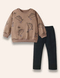 Sweatshirt-Set mit Dinosaurier-Aufdruck