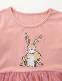 Cartoon Bunny Appliqué Tulle Dress