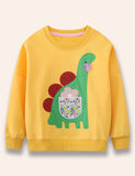 Sweat-shirt à appliqué dinosaure