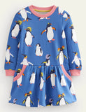 Penguin Printed Pocket Dress