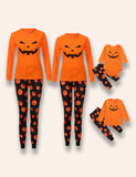 Halloween Pumpkin Printed Family Matching Pajamas