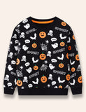 Halloween Pumpkin Ghost Printed Sweatshirt