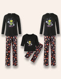 Halloween Trick Or Treat Pumpkin Printed Family Matching Pajamas