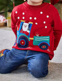 Christmas Santa Truck Appliqué Sweatshirt