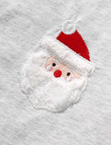 Christmas Santa Embroidered Long Sleeve T-Shirt