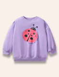 Sweatshirt Clóbhuailte Cartoon Ladybug