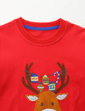 Geansaí Appliqué Reindeer na Nollag