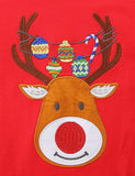 Geansaí Appliqué Reindeer na Nollag