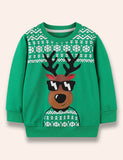 Christmas Cool Reindeer Printed Sweatshirt