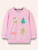 Christmas Gingerbread Man Printed Sweatshirt