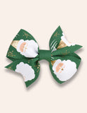 2PCS Christmas Ribbed Bow Hairpins