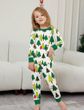 Pijamas a juego familiares con estampado completo de árbol de Navidad