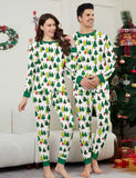 Pijamas a juego familiares con estampado completo de árbol de Navidad