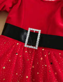 Christmas Starry Tulle Party Dress+Bow Headband