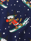 Christmas Reindeer Snowboarding Printed Sweatshirt