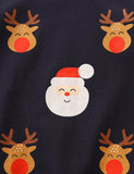 Christmas Santa Claus&Reindeer Printed Sweatshirt