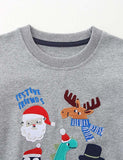 Sweatshirt mit Weihnachtsfreund-Applikation