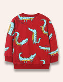 Snap Crocodile Printed Sweatshirt