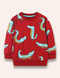 Snap Crocodile Printed Sweatshirt