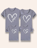 Valentine's Day Heart Printed Family Matching T-Shirt