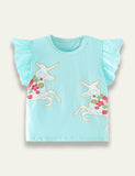 Unicorn Round Neck Printed T-shirt - Mini Taylor