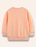 Cute Hen Chicken Appliqué Sweatshirt