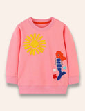 Cartoon Meerjungfrau besticktes Sweatshirt