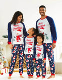 Pijamas a juego familiares con estampado de muñeco de nieve navideño