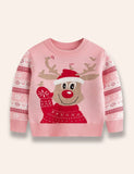 Christmas Cute Reindeer Printed Sweater