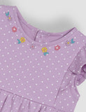 Lilac fialová lama appliqué letní šaty