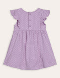Lilac fialová lama appliqué letní šaty