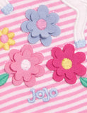 Fuchsia Pink Unicorn Appliqué Frill ramenní tričko