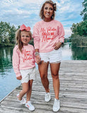 Sweat-shirt à manches longues imprimé Maman et moi pour la Saint-Valentin