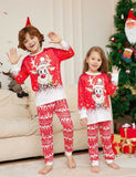 Christmas Cartoon Reindeer Print Family Matching Pajamas