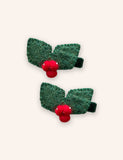 2PCS Christmas Wool Felt Cute Hairpins