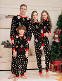 Santa Print Long-sleeved Fmaily Matching Pajams