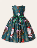 Christmas Print Party Dress