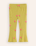 Mushroom Print Flared Leggings