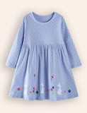 Floral Bunny Embroideried Dress