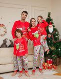 Passender Familien-Pyjama mit Weihnachtsmonster-Aufdruck