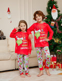 Passender Familien-Pyjama mit Weihnachtsmonster-Aufdruck