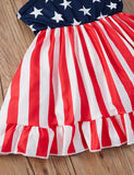 Independence Day Suspender Bow Dress