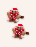 2PCS Christmas Wool Felt Cute Hairpins