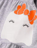 Halloween Ghost Pumpkin Printed Pants Set
