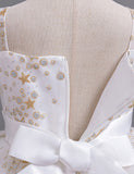 Sequin Embroidered Tulle Long Party Dress