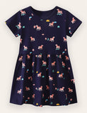 Unicorn Print Cotton Dress